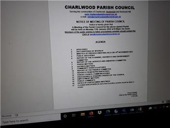 January Parish Council Meeting